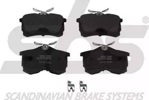 SBS 1501222631 - Brake Pad Set, disc brake www.autospares.lv