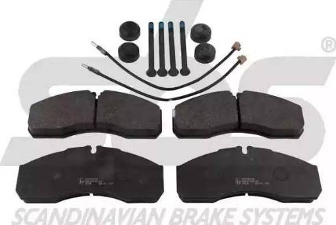 SBS 1501222395 - Brake Pad Set, disc brake www.autospares.lv