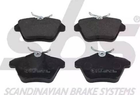 SBS 1501222351 - Brake Pad Set, disc brake www.autospares.lv