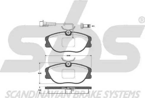 SBS 1501222336 - Brake Pad Set, disc brake www.autospares.lv