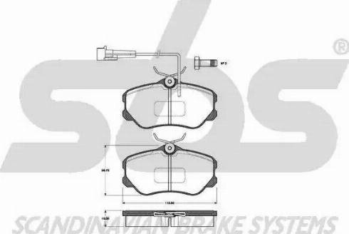 SBS 1501222328 - Bremžu uzliku kompl., Disku bremzes autospares.lv