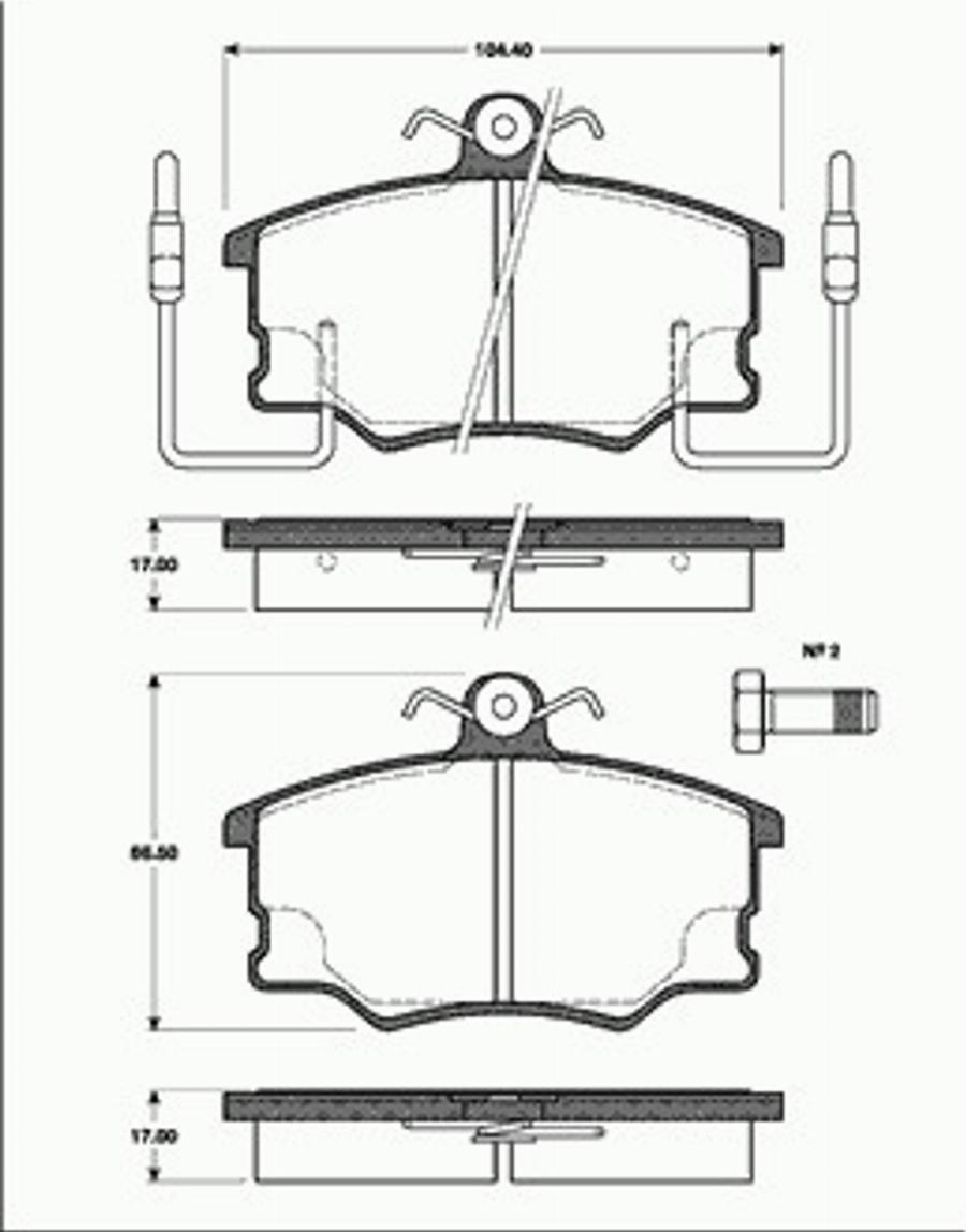 SBS 1501222327 - Тормозные колодки, дисковые, комплект www.autospares.lv