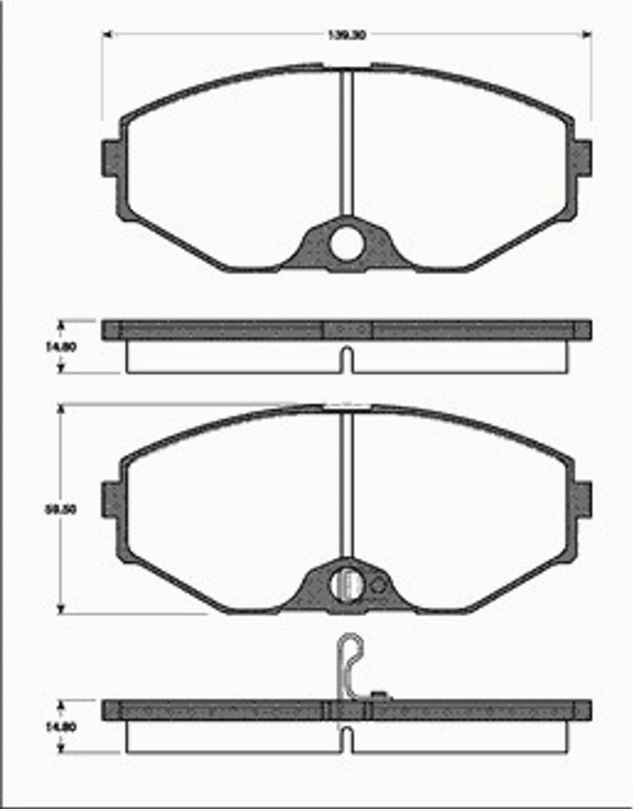 SBS 1501222247 - Тормозные колодки, дисковые, комплект www.autospares.lv