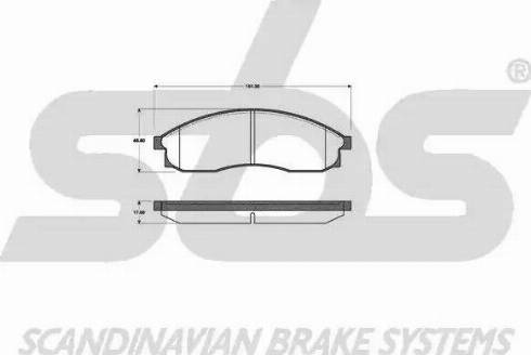 SBS 1501222250 - Brake Pad Set, disc brake www.autospares.lv