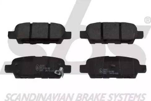 SBS 1501222257 - Brake Pad Set, disc brake www.autospares.lv