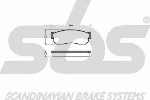 SBS 1501222207 - Brake Pad Set, disc brake www.autospares.lv