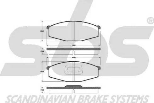 SBS 1501222216 - Bremžu uzliku kompl., Disku bremzes www.autospares.lv