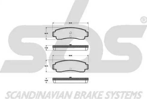 SBS 1501222218 - Bremžu uzliku kompl., Disku bremzes autospares.lv