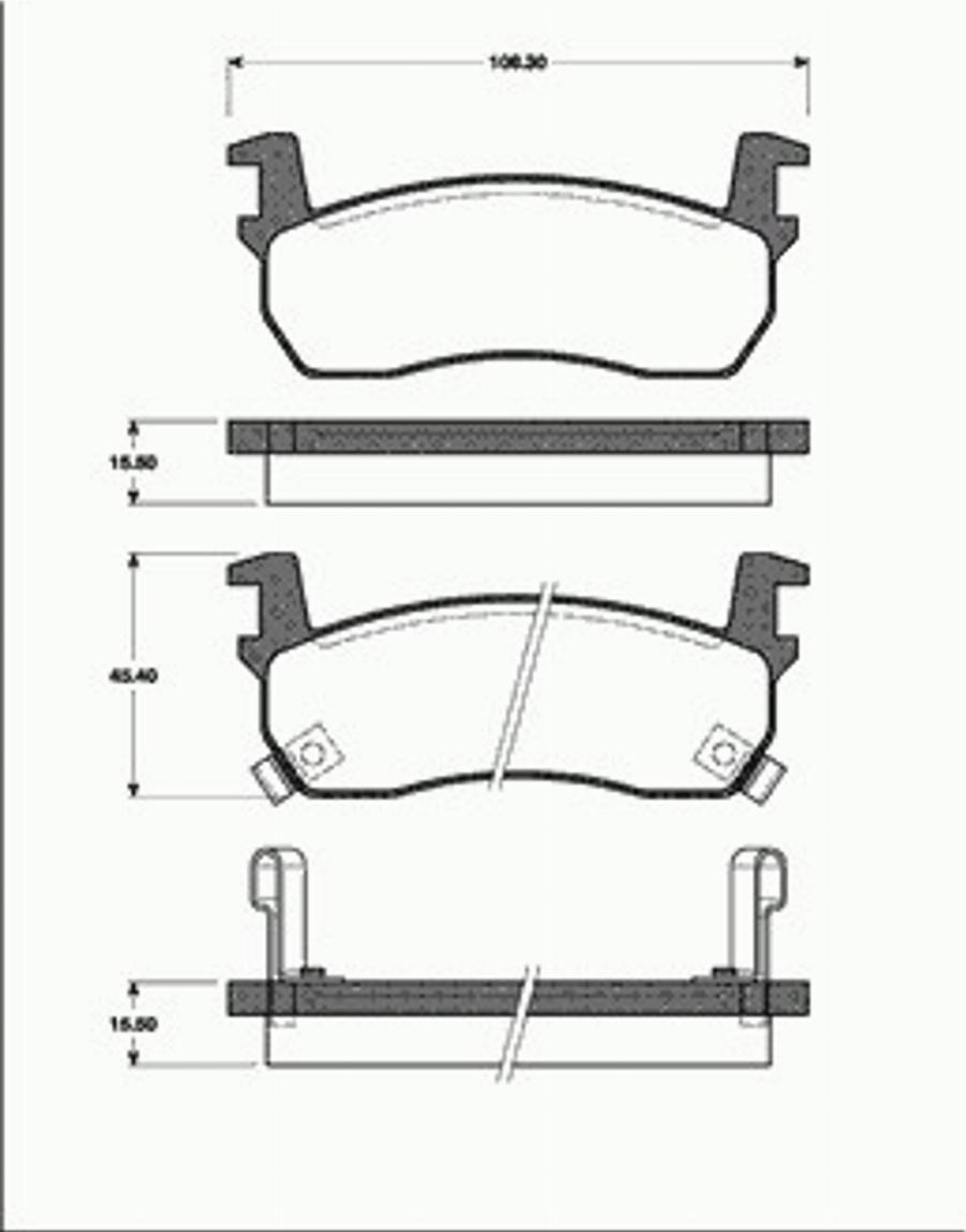 SBS 1501222224 - Тормозные колодки, дисковые, комплект www.autospares.lv