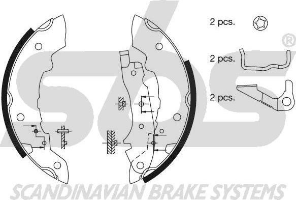 SBS 18492799312 - Bremžu loku komplekts www.autospares.lv