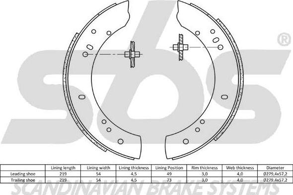 SBS 18492740381 - Bremžu loku komplekts autospares.lv