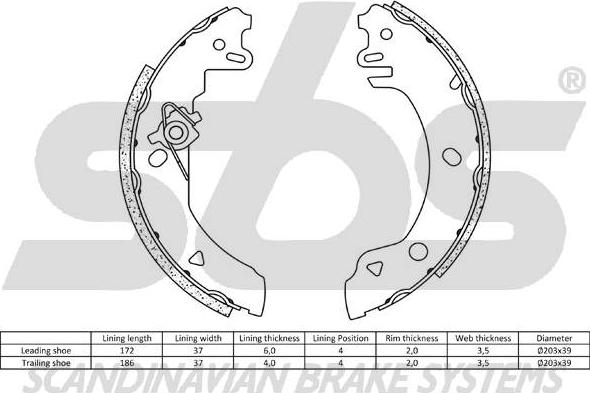 SBS 18492725518 - Bremžu loku komplekts www.autospares.lv