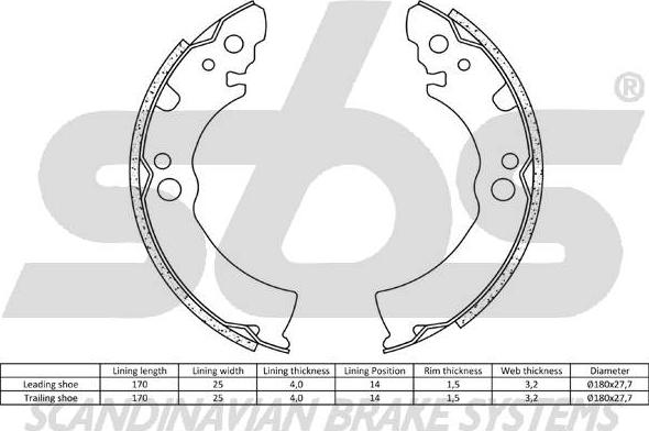 SBS 18492722404 - Bremžu loku komplekts www.autospares.lv