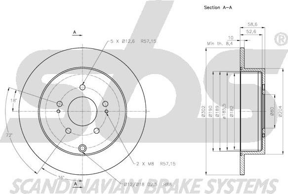 SBS 1815313053 - Bremžu diski www.autospares.lv