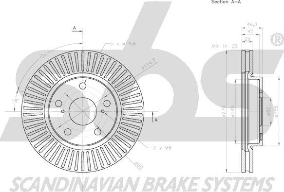 SBS 18153145173 - Bremžu diski autospares.lv