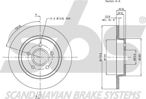 SBS 1815204847 - Brake Disc www.autospares.lv