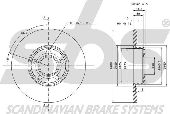 SBS 1815204742 - Bremžu diski www.autospares.lv