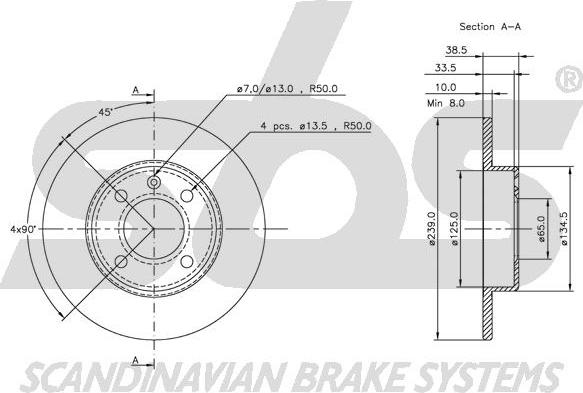 SBS 1815204704 - Тормозной диск www.autospares.lv