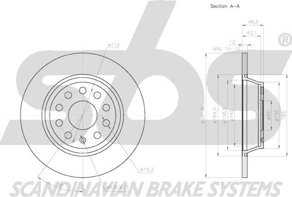 SBS 18153147133 - Bremžu diski autospares.lv