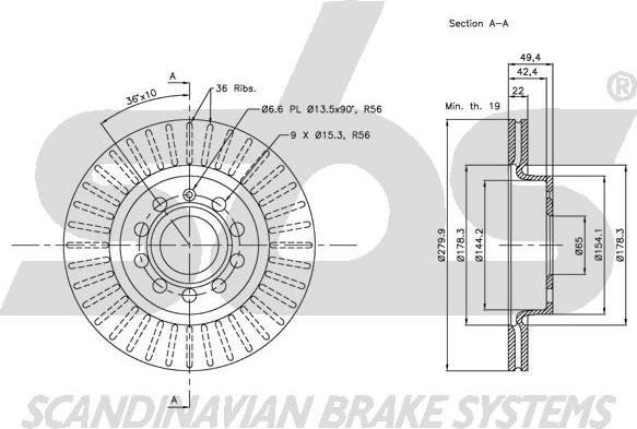 SBS 1815314787 - Bremžu diski autospares.lv