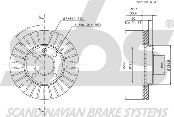 SBS 1815204724 - Brake Disc www.autospares.lv