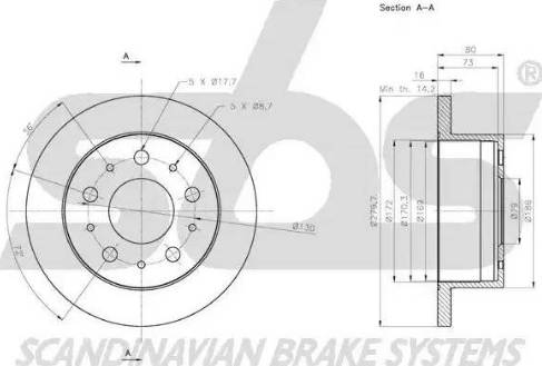 SBS 1815311945 - Bremžu diski www.autospares.lv