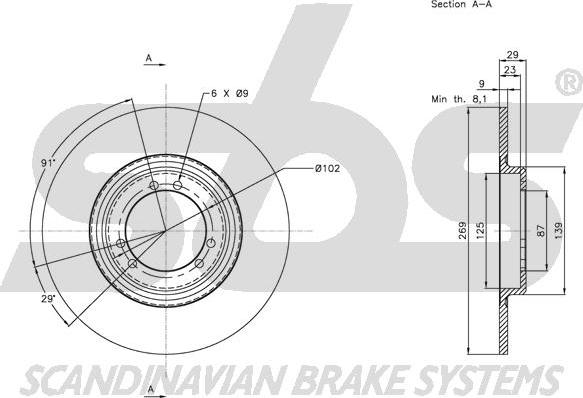 SBS 1815201905 - Тормозной диск www.autospares.lv