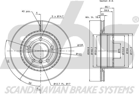 SBS 1815.201558 - Bremžu diski autospares.lv