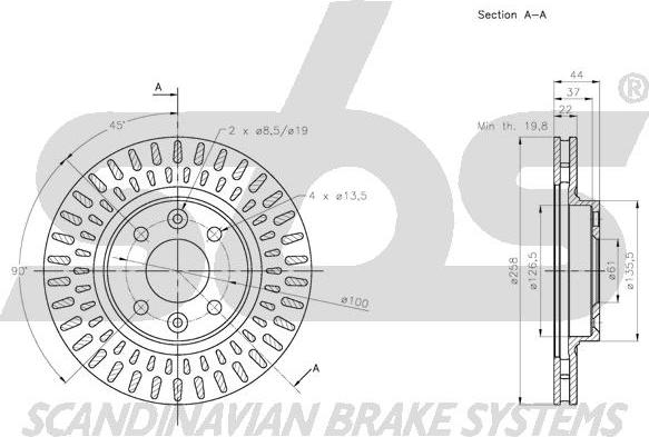 SBS 1815313996 - Bremžu diski www.autospares.lv