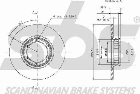 SBS 1815313901 - Brake Disc www.autospares.lv