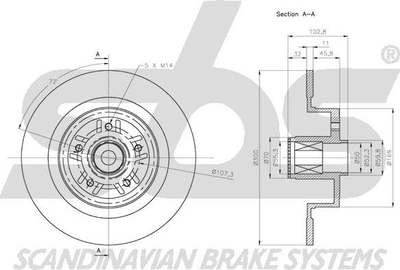 SBS 1815203987 - Bremžu diski autospares.lv