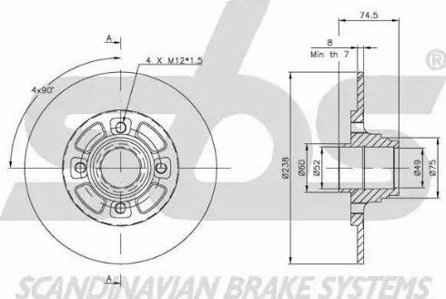 SBS 1815203927 - Bremžu diski autospares.lv