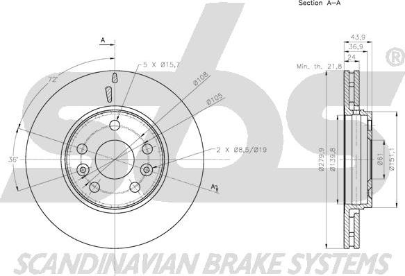 SBS 1815203974 - Bremžu diski www.autospares.lv