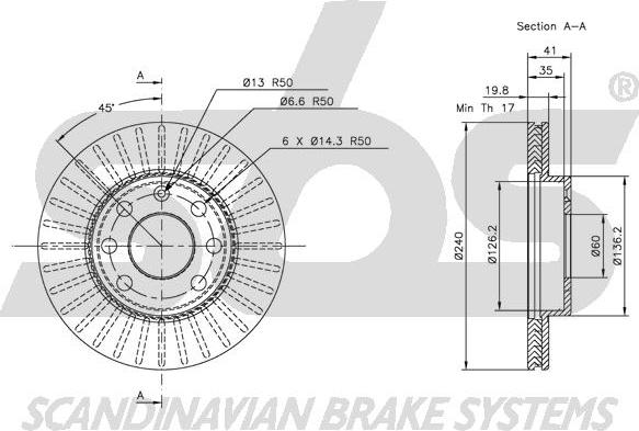 SBS 1815203640 - Тормозной диск www.autospares.lv