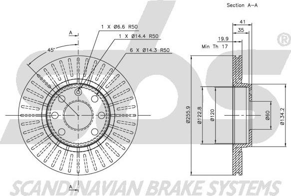 SBS 1815313617 - Bremžu diski autospares.lv