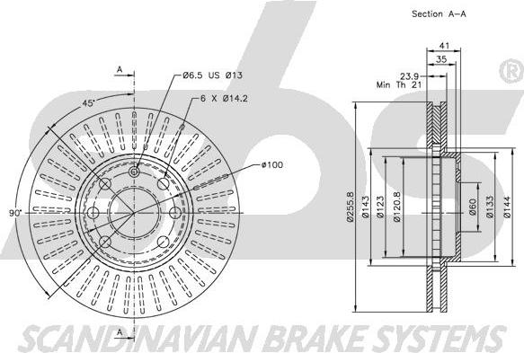 SBS 1815313629 - Bremžu diski autospares.lv