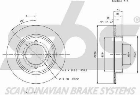 SBS 1815203027 - Bremžu diski autospares.lv