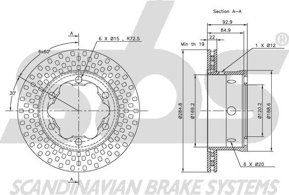 SBS 1815313344 - Bremžu diski www.autospares.lv