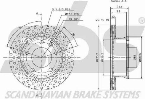 SBS 1815203334 - Тормозной диск www.autospares.lv