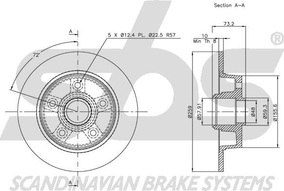 SBS 1815203229 - Bremžu diski www.autospares.lv