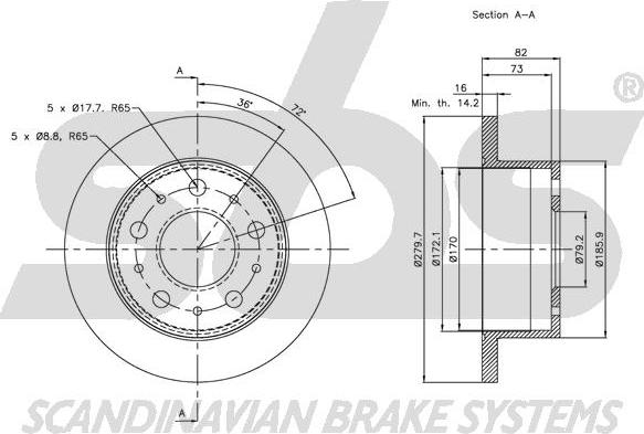 SBS 1815313732 - Bremžu diski autospares.lv