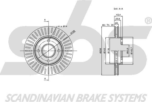 SBS 1815312549 - Bremžu diski autospares.lv