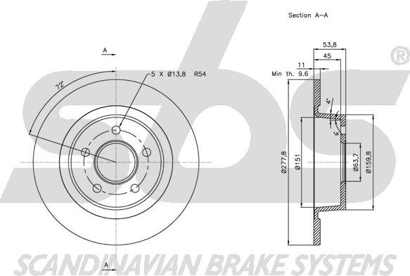 SBS 1815202564 - Bremžu diski autospares.lv