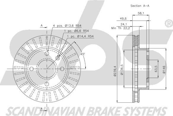 SBS 1815202514 - Bremžu diski www.autospares.lv