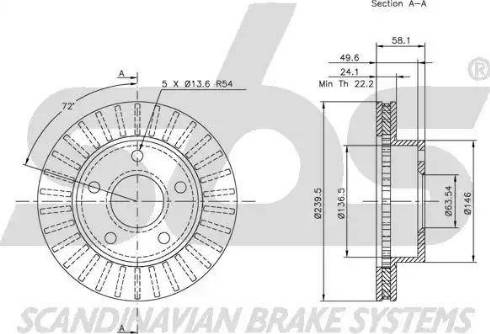 SBS 1815312530 - Bremžu diski autospares.lv