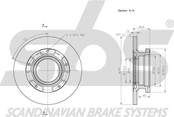 SBS 1815.202579 - Brake Disc www.autospares.lv