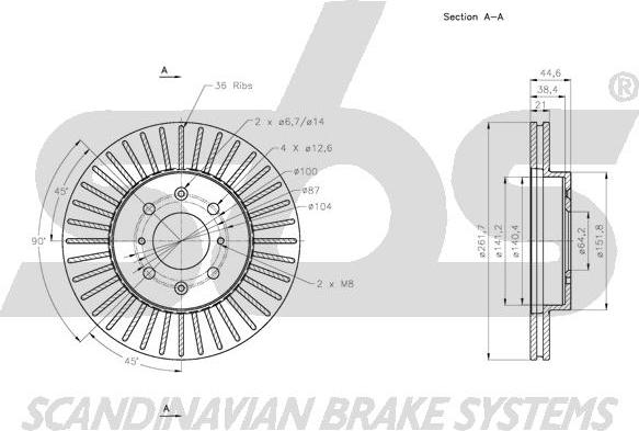 SBS 1815312656 - Bremžu diski autospares.lv