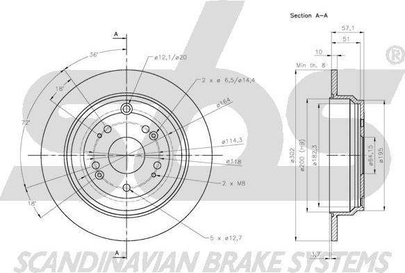 SBS 1815202664 - Bremžu diski www.autospares.lv