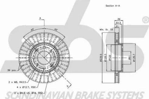 SBS 1815.202630 - Bremžu diski www.autospares.lv