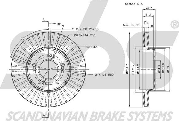 SBS 1815202626 - Bremžu diski www.autospares.lv